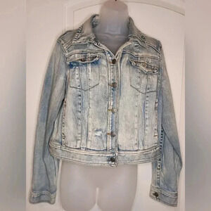 INC International Concepts Light Blue Jean Jacket